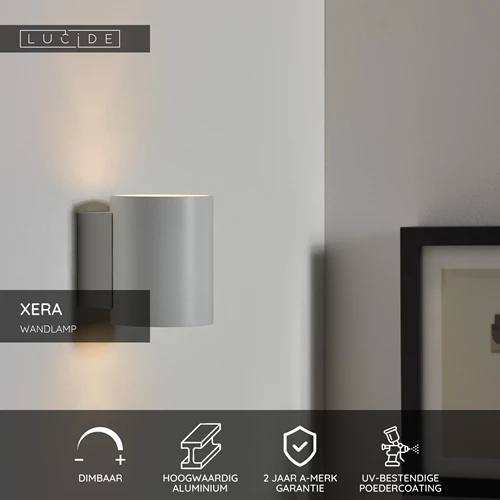 Lucide XERA - Wandlamp - Ø 8 cm - 1xG9 - Wit - USP